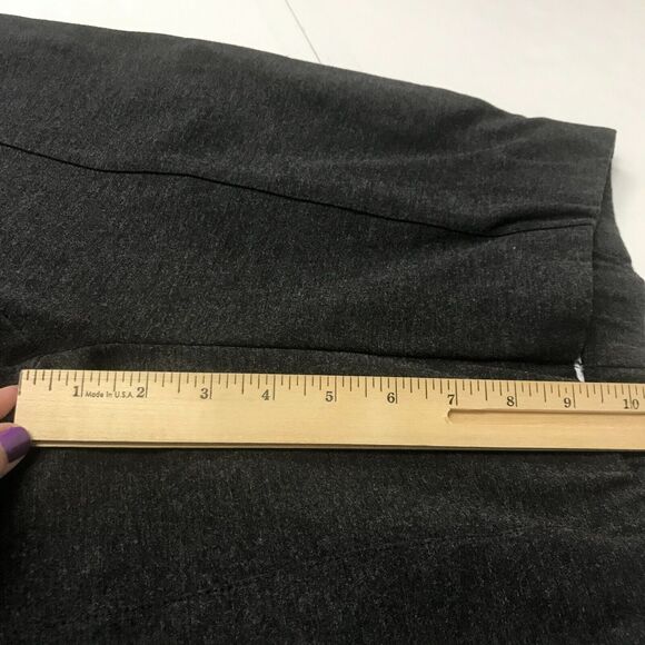 J. Jill Ponte Slim Leg Pant Womens Small Heather Gray Elastic Waist Mid Rise - Picture 9 of 10